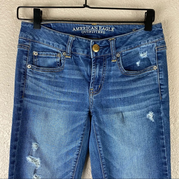 American Eagle Favorite Boyfriend Jeans Distressed 4 - Picture 3 of 13